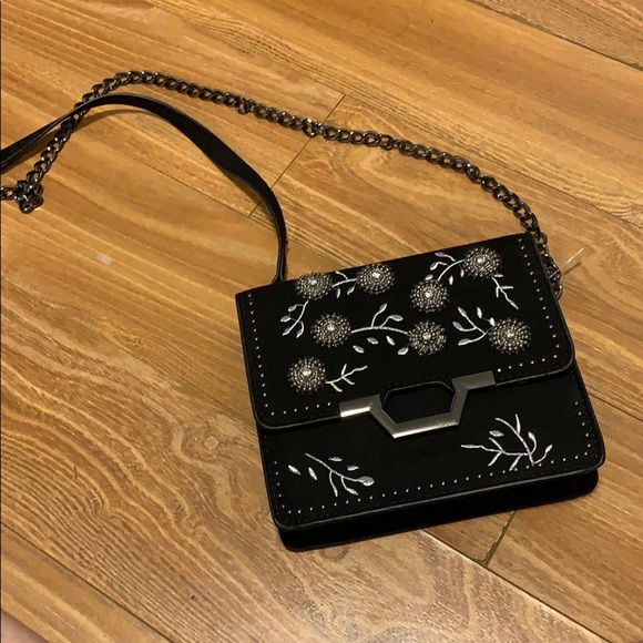 Top shop beaded embroidered crossbody bag black - Picture 2 of 7